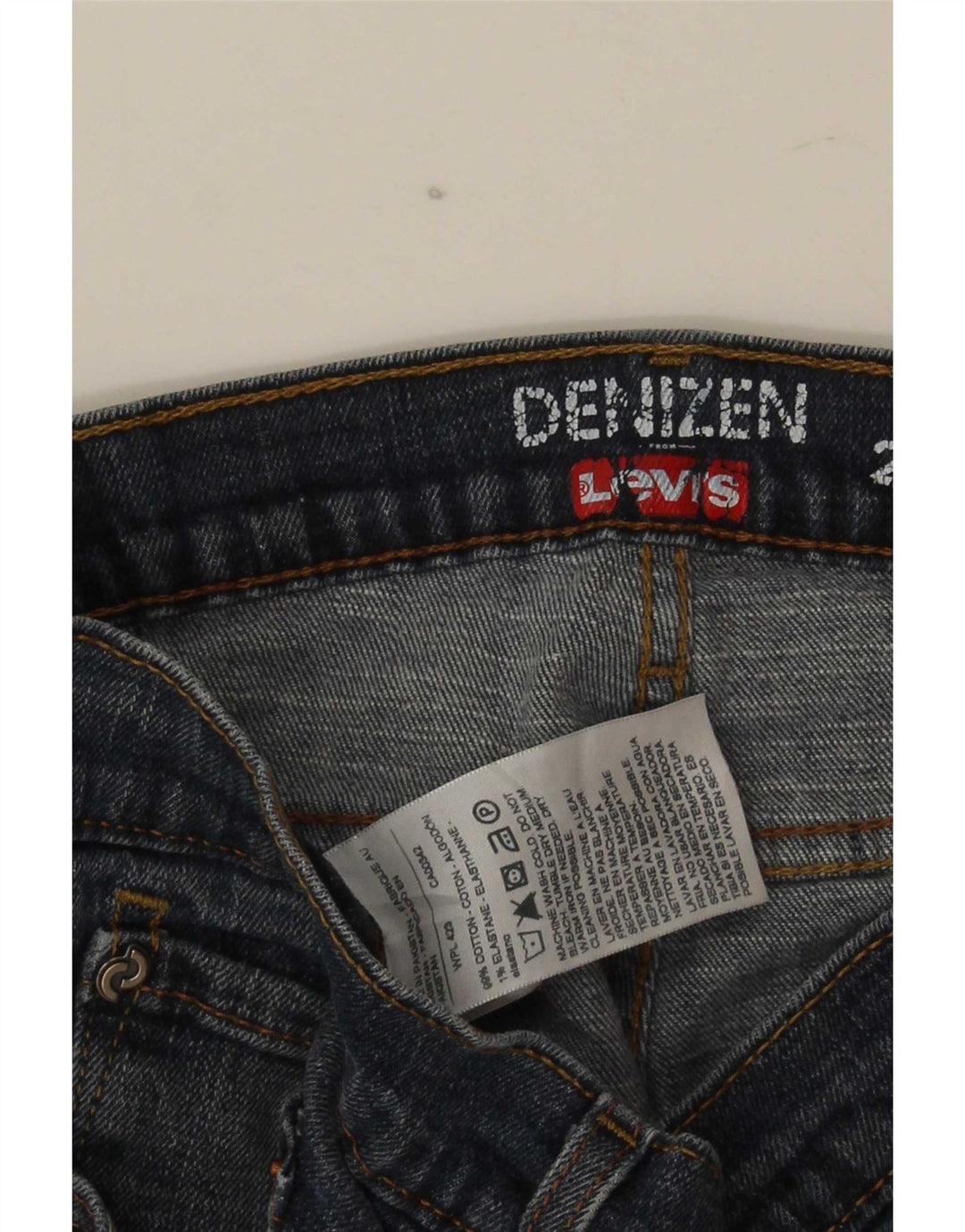 Levi's Herre Denizen Slim Straight Jeans W34 L30 Marineblå Bomuld