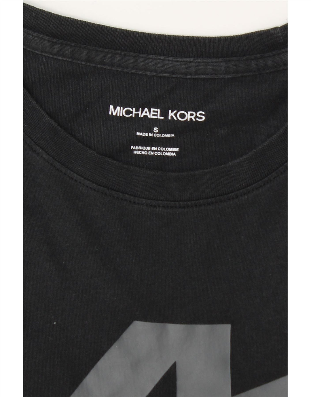 MICHAEL KORS Herre grafisk T-shirt Top Lille sort bomuld