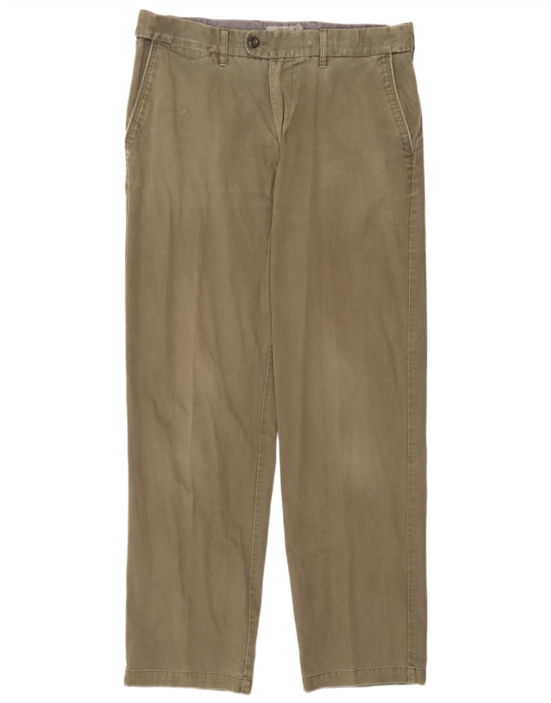 Marks & Spencer Herre Regular Fit Chinobukser W34 L31 Khaki Bomuld