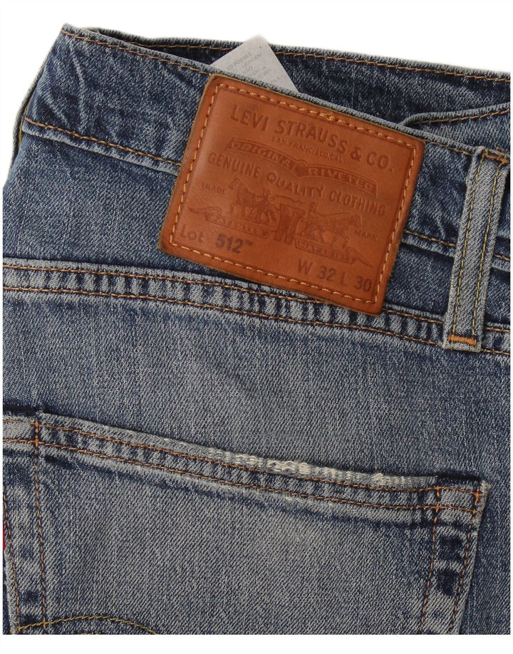 Levi's Herre 512 Slim Tapered Jeans W32 L30 Blå Bomuld