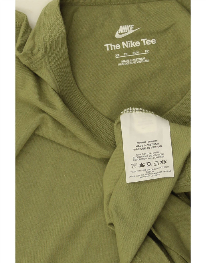 NIKE Mens T-Shirt Top XS Green Cotton