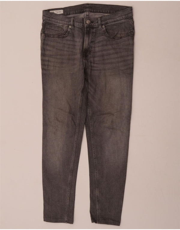 Zara Herre Slim Jeans EU 42 Large W32 L30 Grå Bomuld