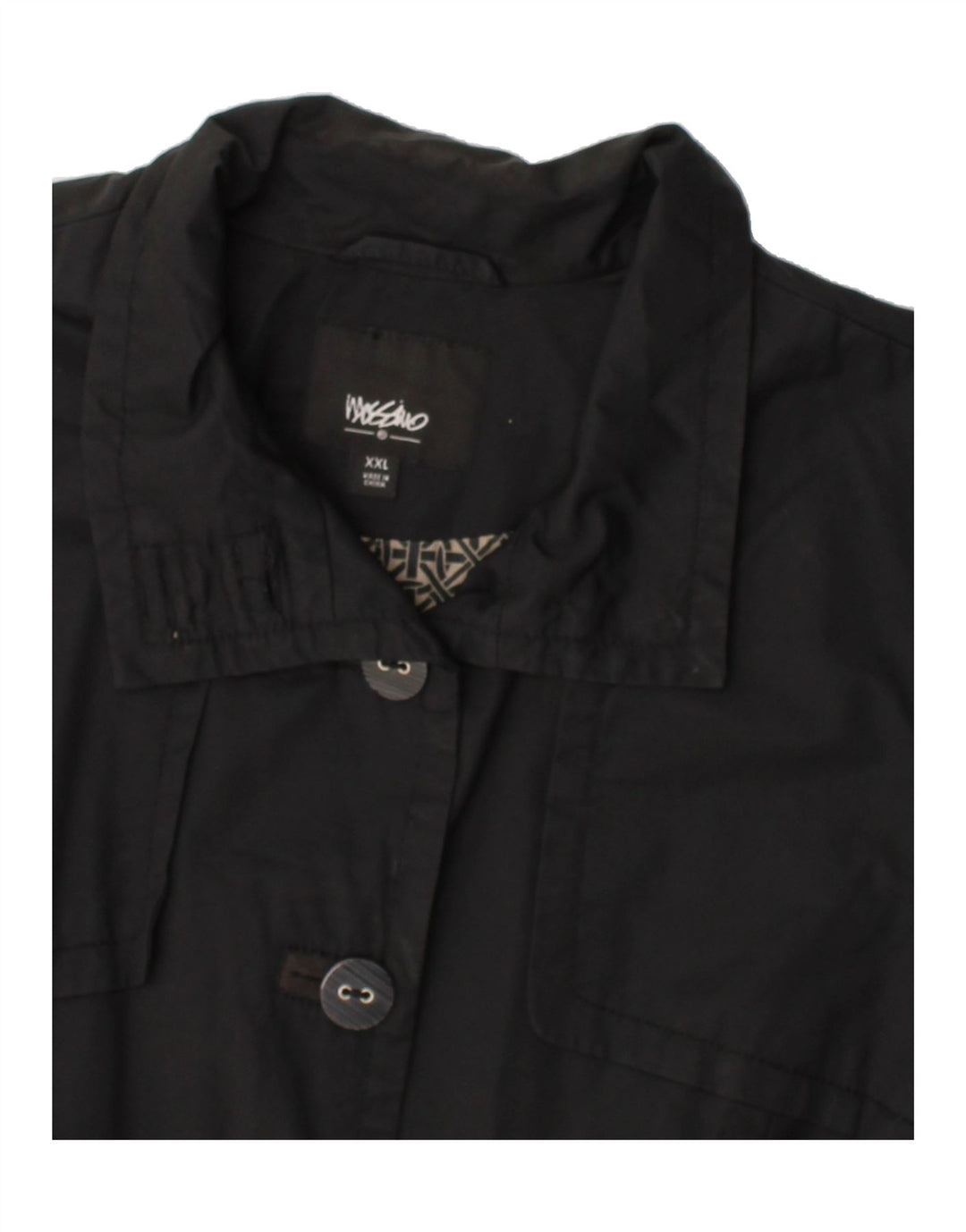 MOSSIMO Womens Overcoat UK 20 2XL Black Cotton Vintage Mossimo and Second-Hand Mossimo from Messina Hembry 