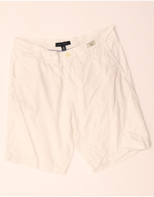 Tommy Hilfiger Herre Chino Shorts W34 Stor Hvid Bomuld