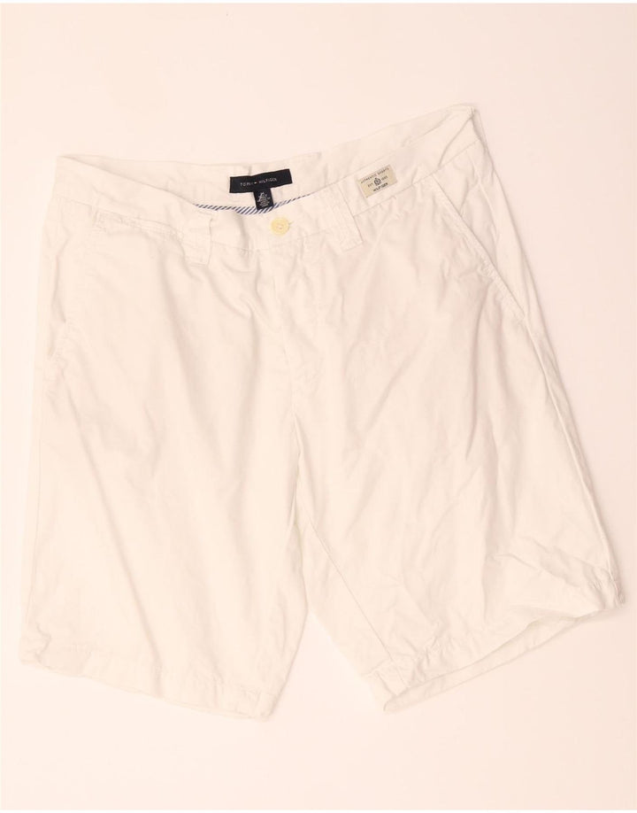 Tommy Hilfiger Herre Chino Shorts W34 Stor Hvid Bomuld