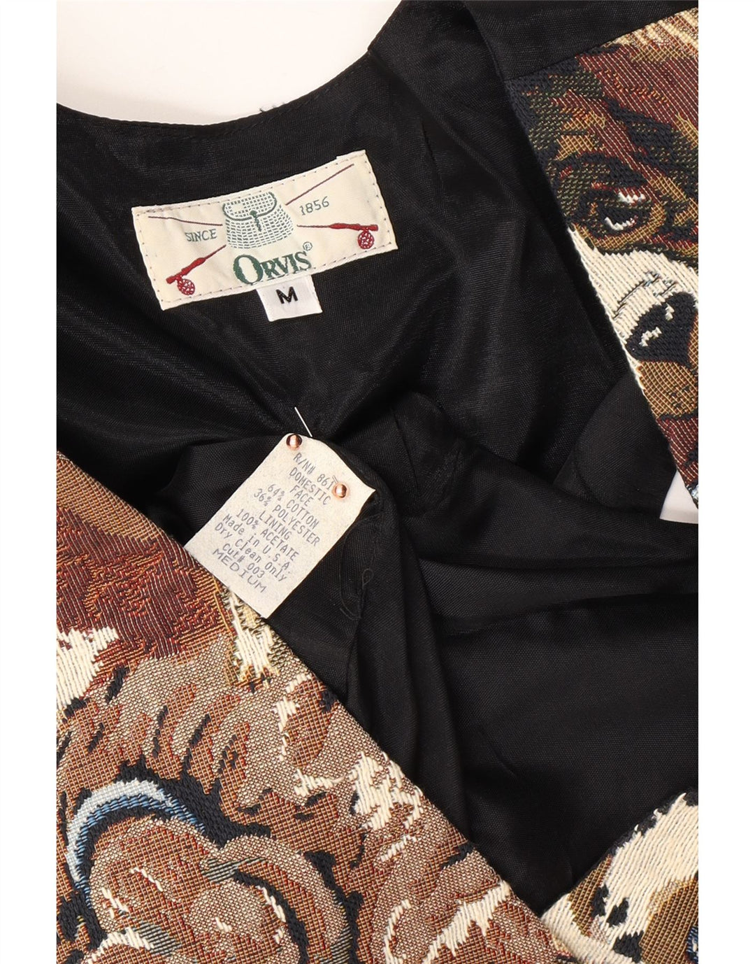 ORVIS Damevest UK 14 Medium Flerfarvet Animal Print Bomuld