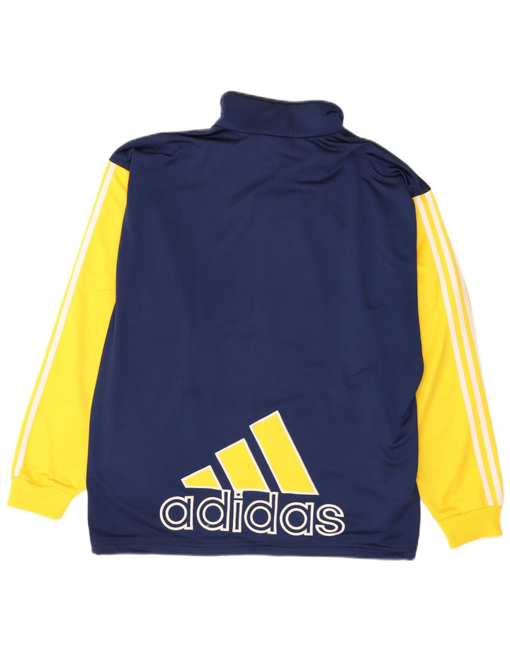 Adidas Træningsdragt til mænd Topjakke UK 44/46 Large Navy Blue Colourblock