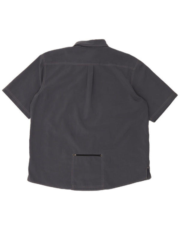 ADIDAS Kortærmet Herreskjorte UK 46/48 XL Navy Blue Polyester