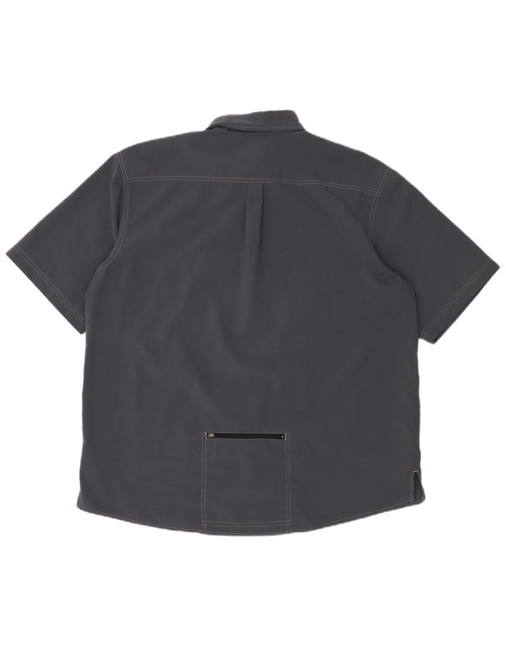 ADIDAS Kortærmet Herreskjorte UK 46/48 XL Navy Blue Polyester