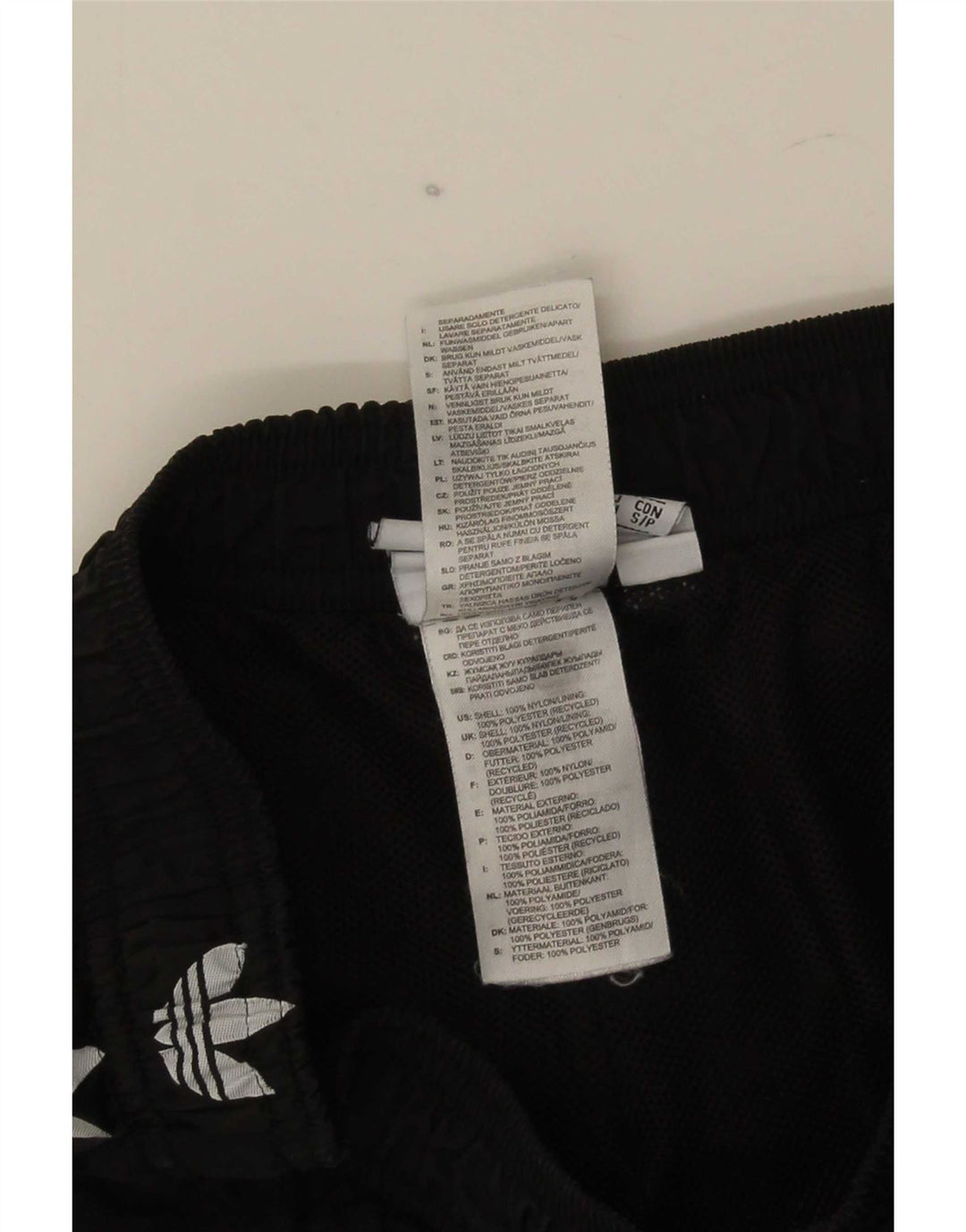 Adidas grafiske sportsshorts til mænd, små sorte polyester