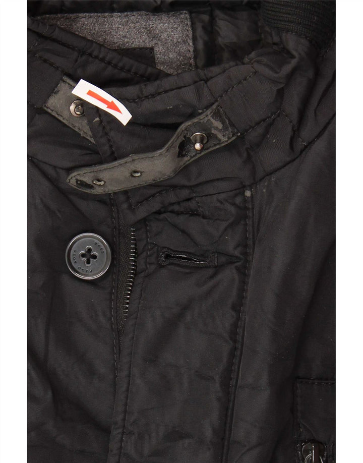 Hugo Boss Herre Utility Jakke UK 54 2XL Sort Polyamid
