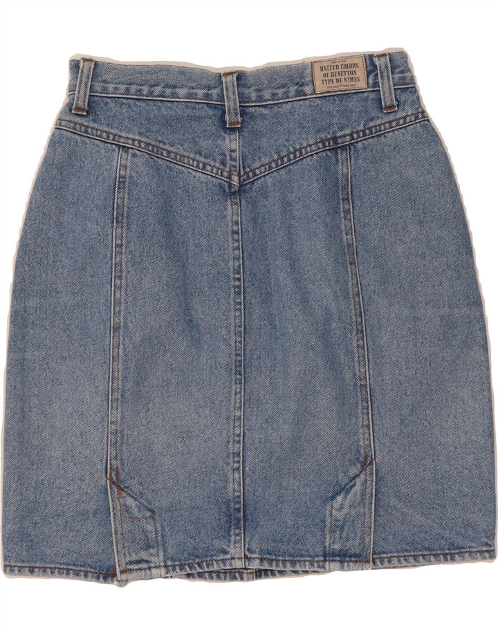 BENETTON Womens High Waist Denim Skirt IT 42 Medium W26  Blue Vintage Benetton and Second-Hand Benetton from Messina Hembry 