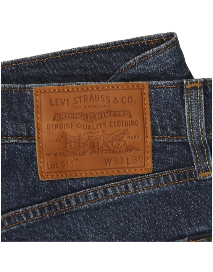 Levi's Herre 511 Slim Jeans W33 L30 Blå Bomuld