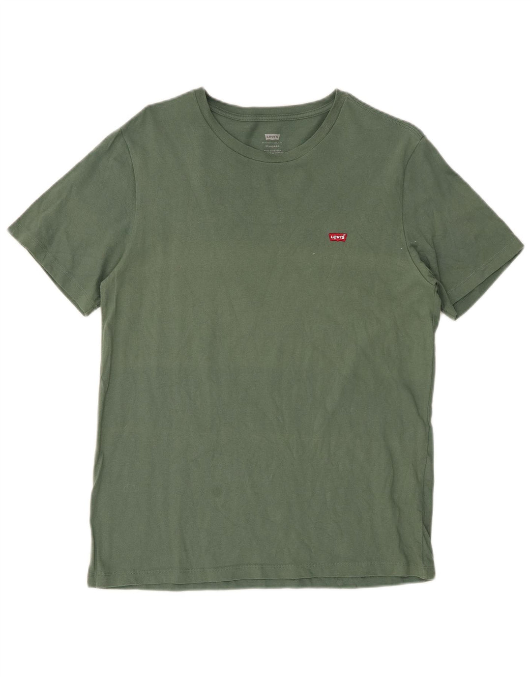LEVI'S Herre Standard T-Shirt Top Medium Grøn Bomuld