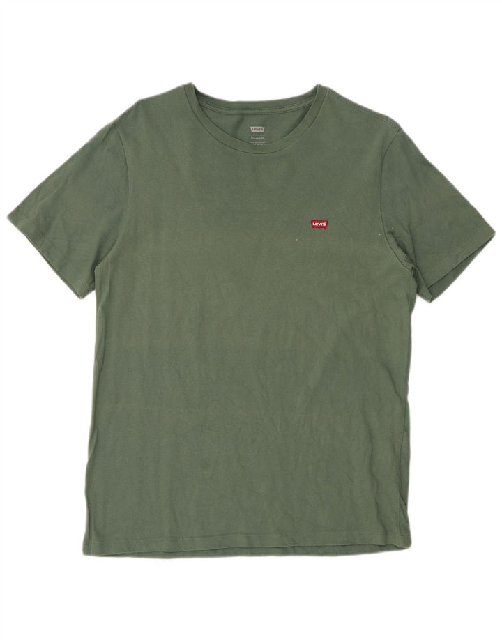 LEVI'S Herre Standard T-Shirt Top Medium Grøn Bomuld
