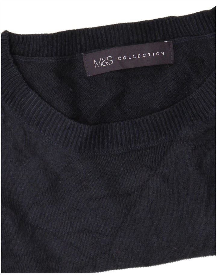 Marks & Spencer Dame sweater med rund hals DK 14 Medium Navy Blue