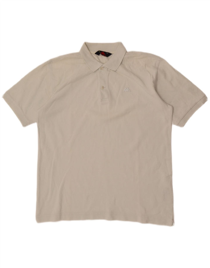 Kappa herre poloshirt Medium Off White Bomuld