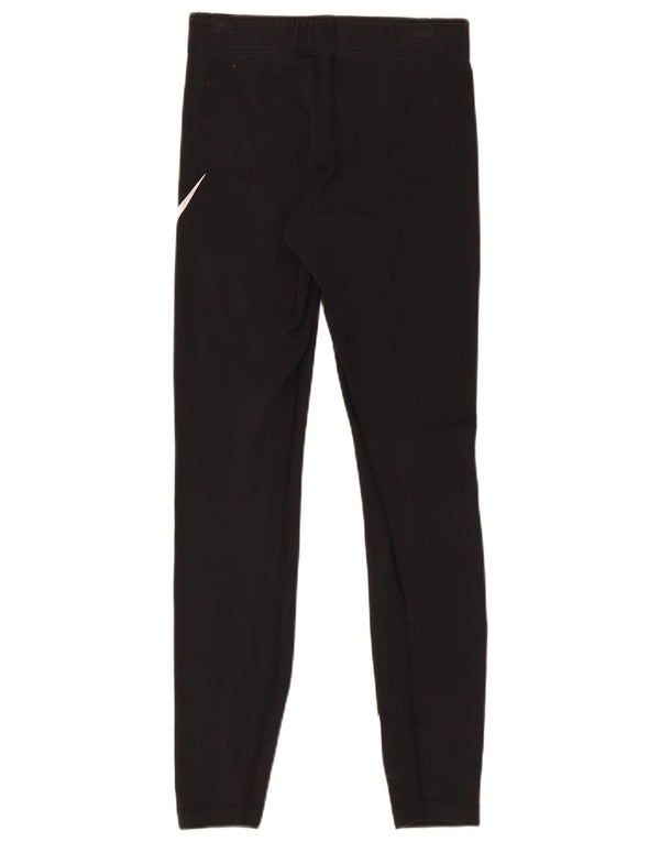 Nike Dame Grafiske Leggings UK 8 Small Black Bomuld