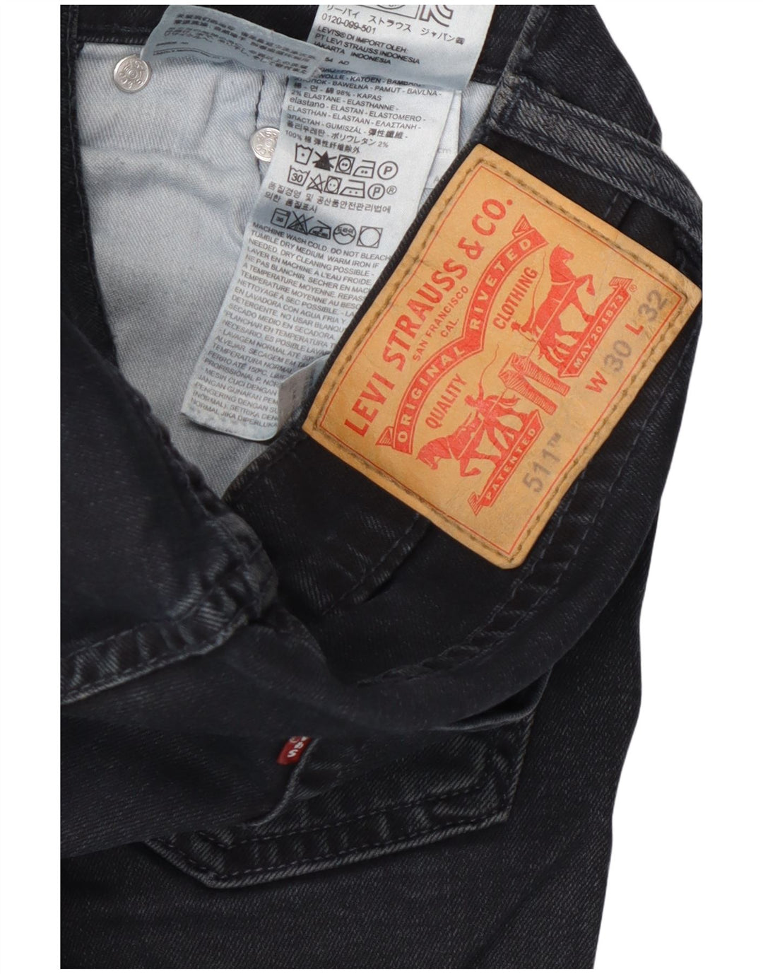 Levi's Herre 511 Slim Jeans W30 L30 Marineblå Bomuld