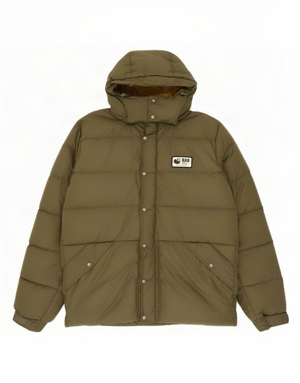 Rab Herre hættepolstret jakke UK 38 Medium Khaki Polyamid