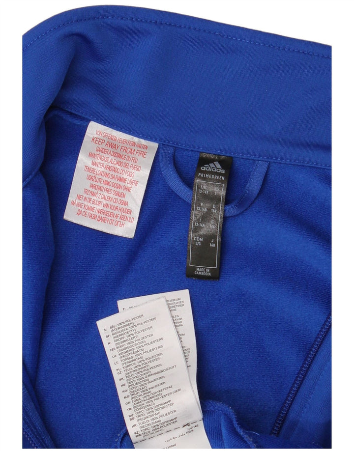 Adidas drenge grafisk træningsdragt topjakke 13-14 år blå polyester