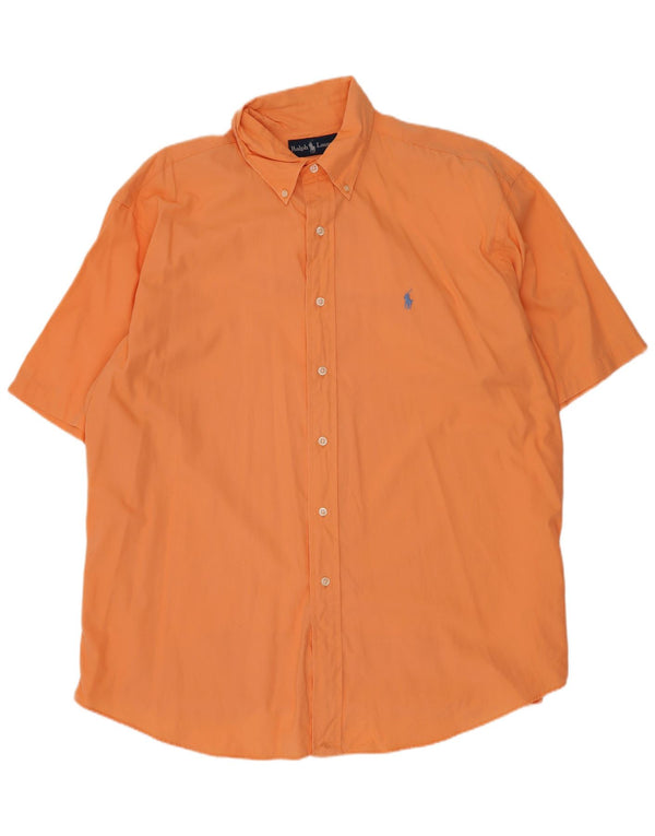 Ralph Lauren Herre Blake Kortærmet Relaxed Fit skjorte Stor Orange Bomuld
