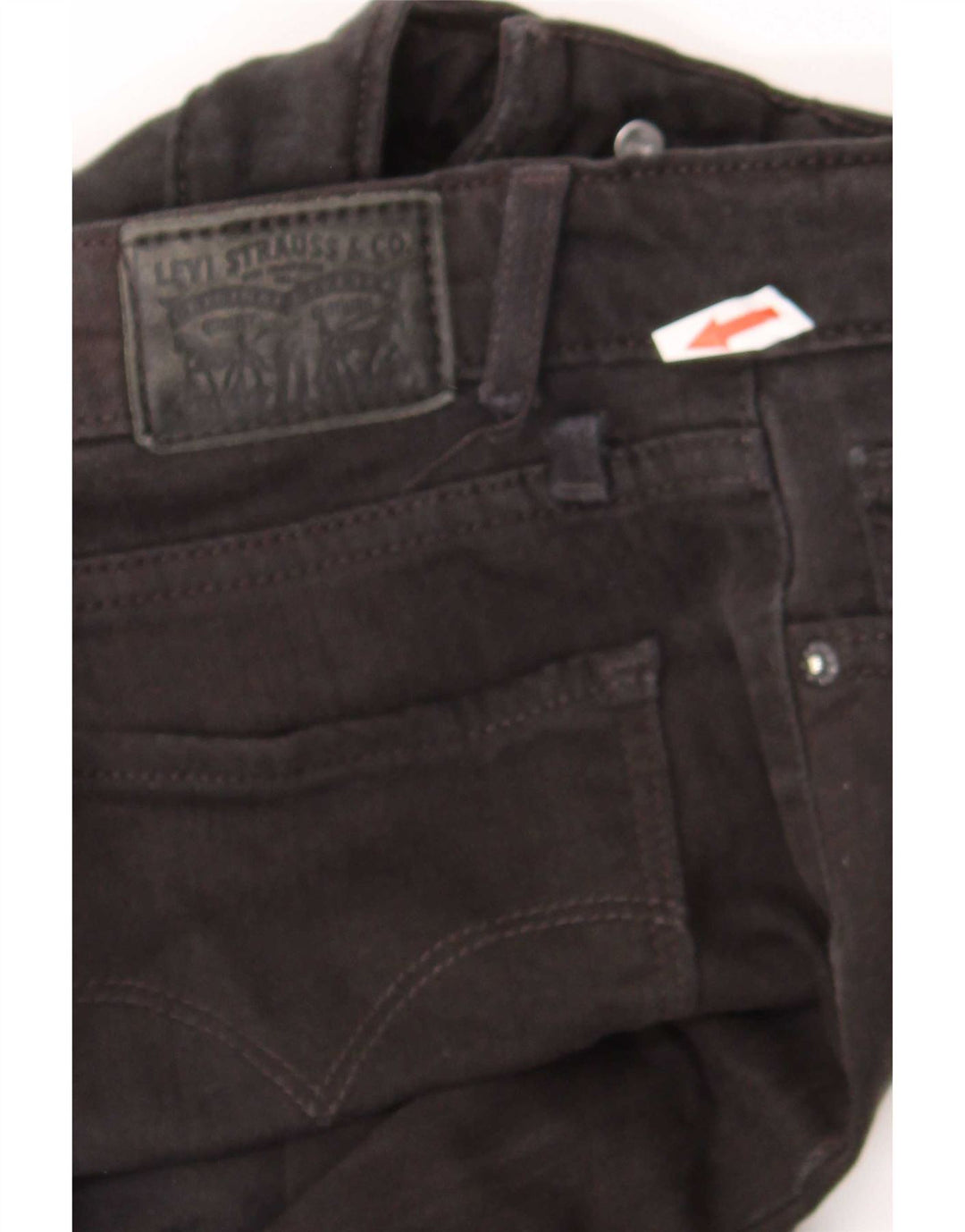Levi's Dame 712 Slim Jeans W26 L30 Sort Bomuld