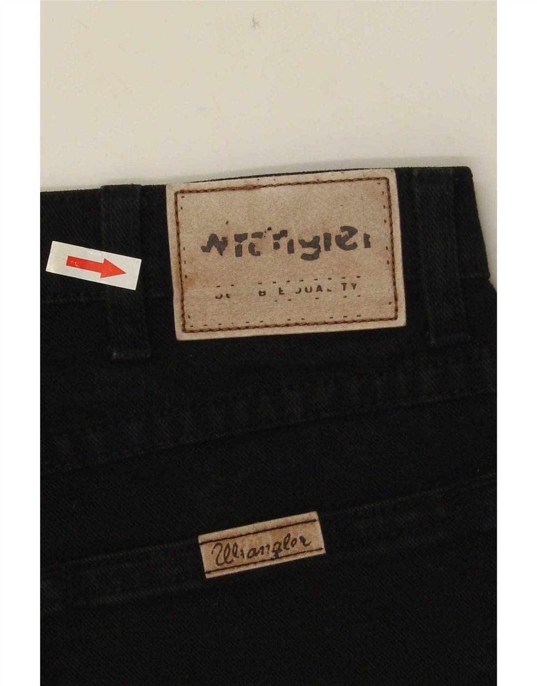 Wrangler Herre Regular Fit Straight Jeans W32 L30 Sort Bomuld