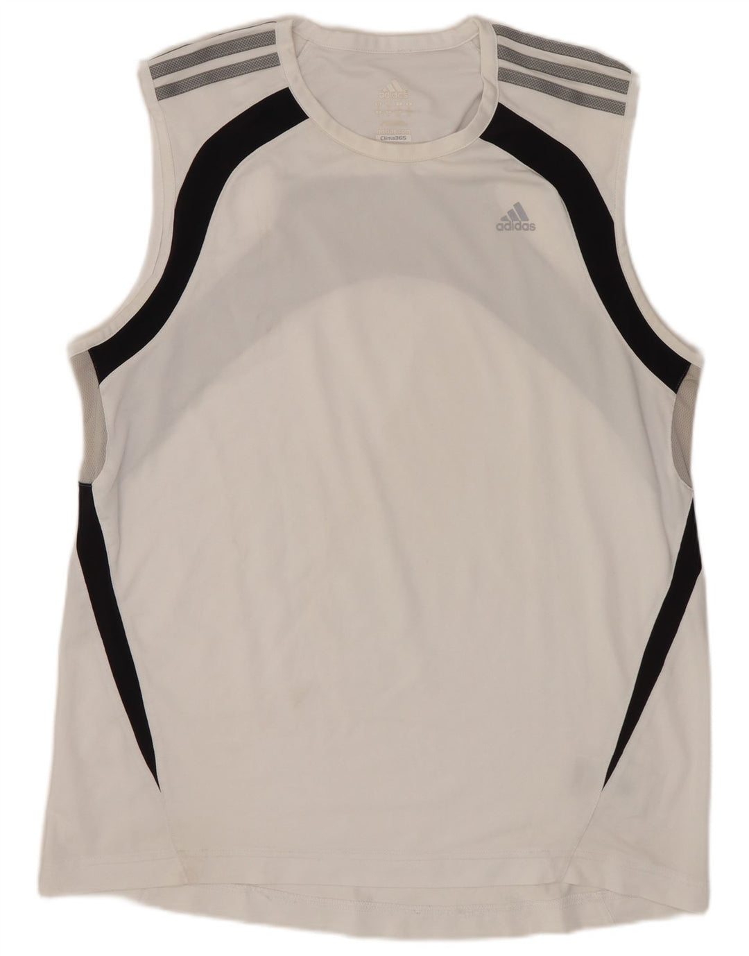 Adidas Herre Climacool Vest Top Stor Hvid Colourblock Polyester