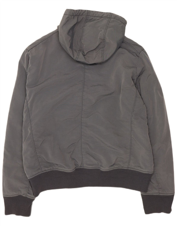 Calvin Klein Jeans Herre Hooded Bomber Jacket UK 44 2XL Grå Polyester