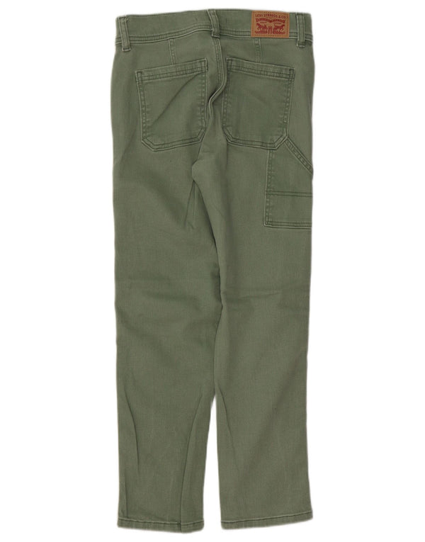 LEVI'S Womens 724 Crop Højtaljede lige jeans W25 L25 Grøn bomuld