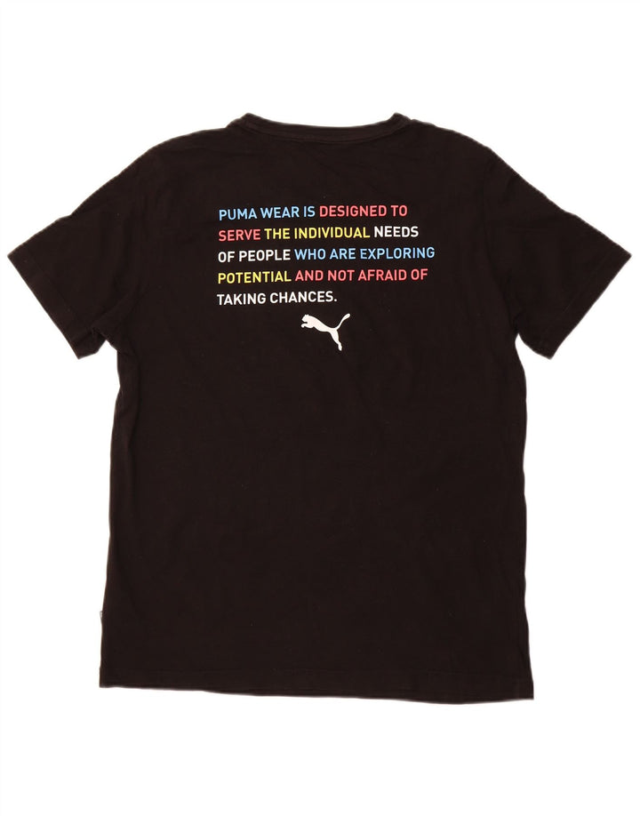 PUMA Herre grafisk T-shirt Top Medium Sort Bomuld Sports