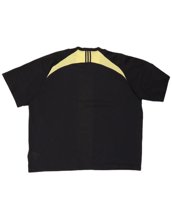 ADIDAS Herre Climacool T-Shirt Top 2XL Sort Colourblock Polyester