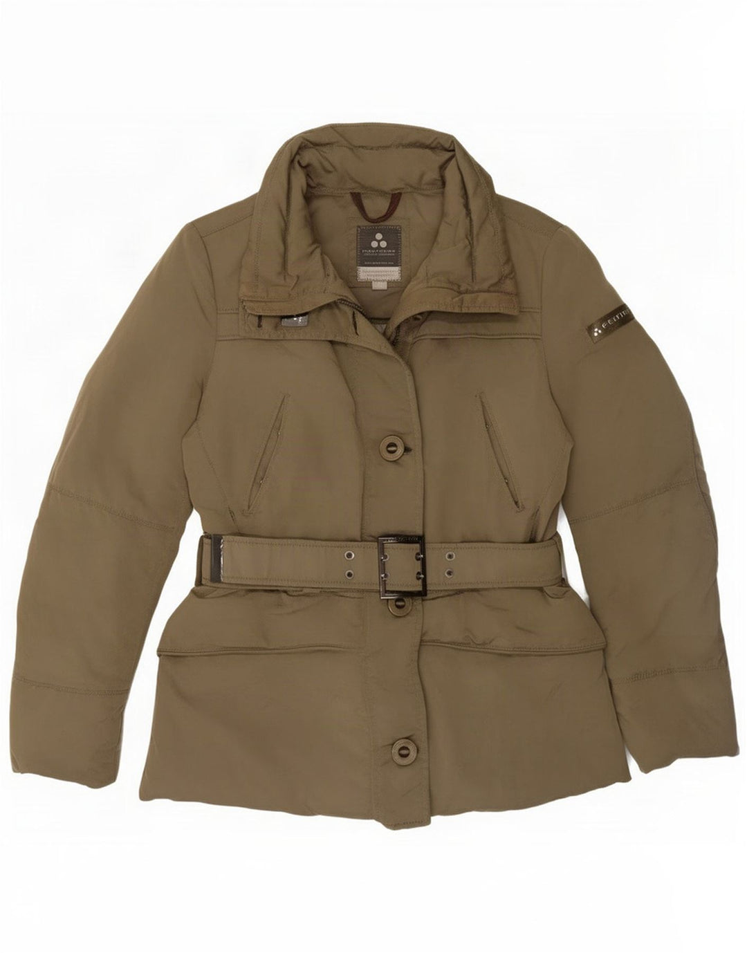 PEUTEREY Polstret jakke til kvinder IT 42 Medium Khaki Polyamid
