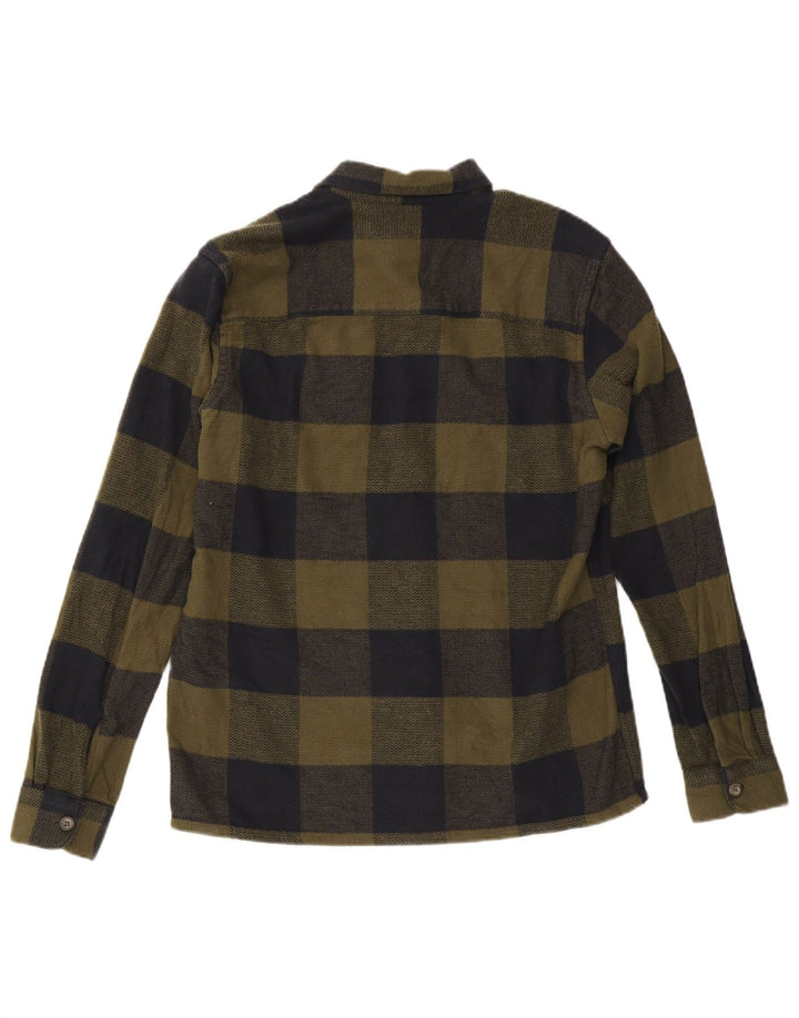 Only & Sons Herre Overshirt Flanellskjorte Medium Khaki Ternet Bomuld