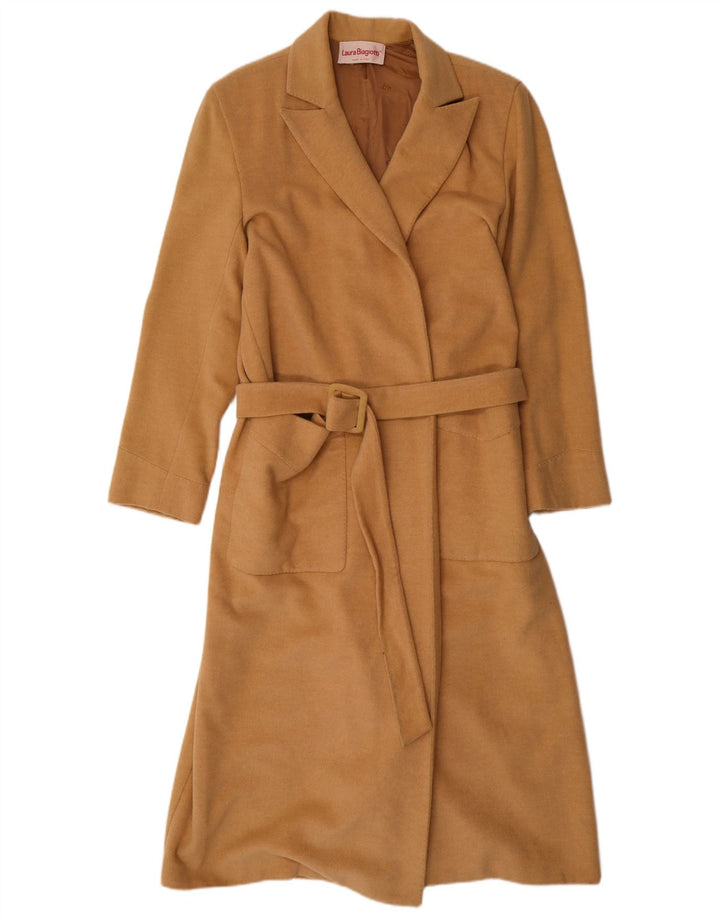LAURA BIAGIOTTI Dameoverfrakke IT 46 Stor Beige Uld