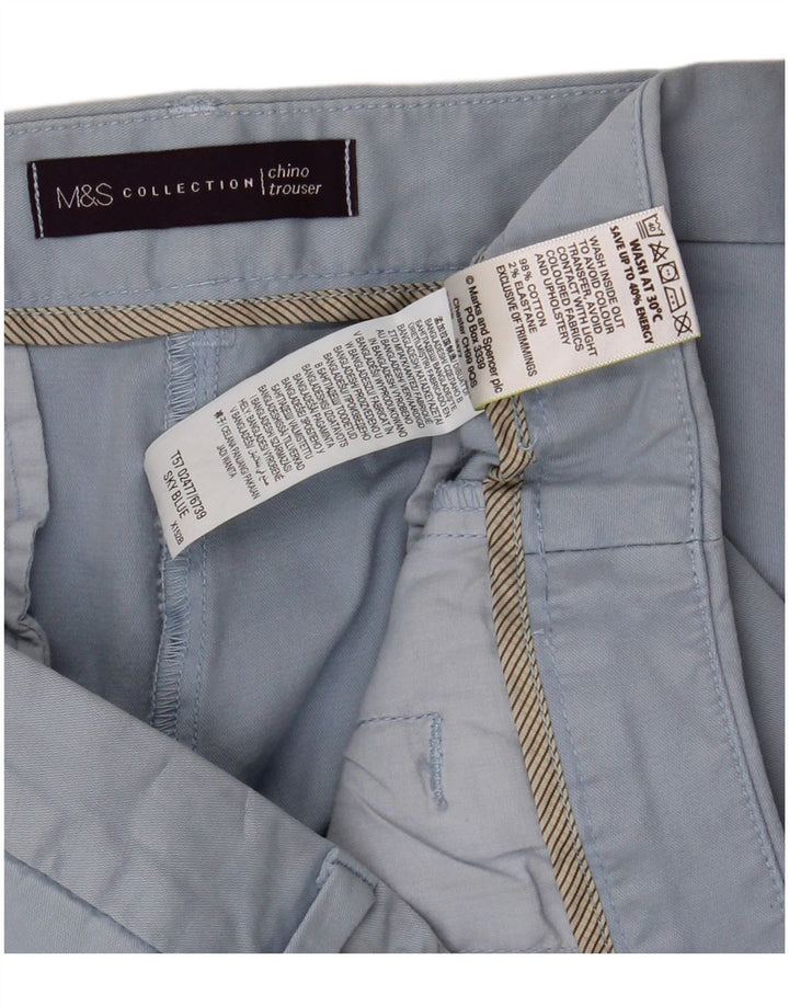 MARKS & SPENCER Slim Chino-bukser til kvinder UK 14 Large W36 L30 Blue