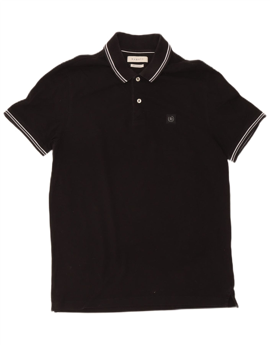 Bugatti herre poloshirt Medium sort stribet