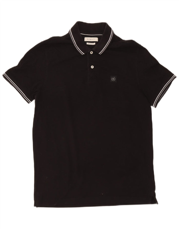 Bugatti herre poloshirt Medium sort stribet