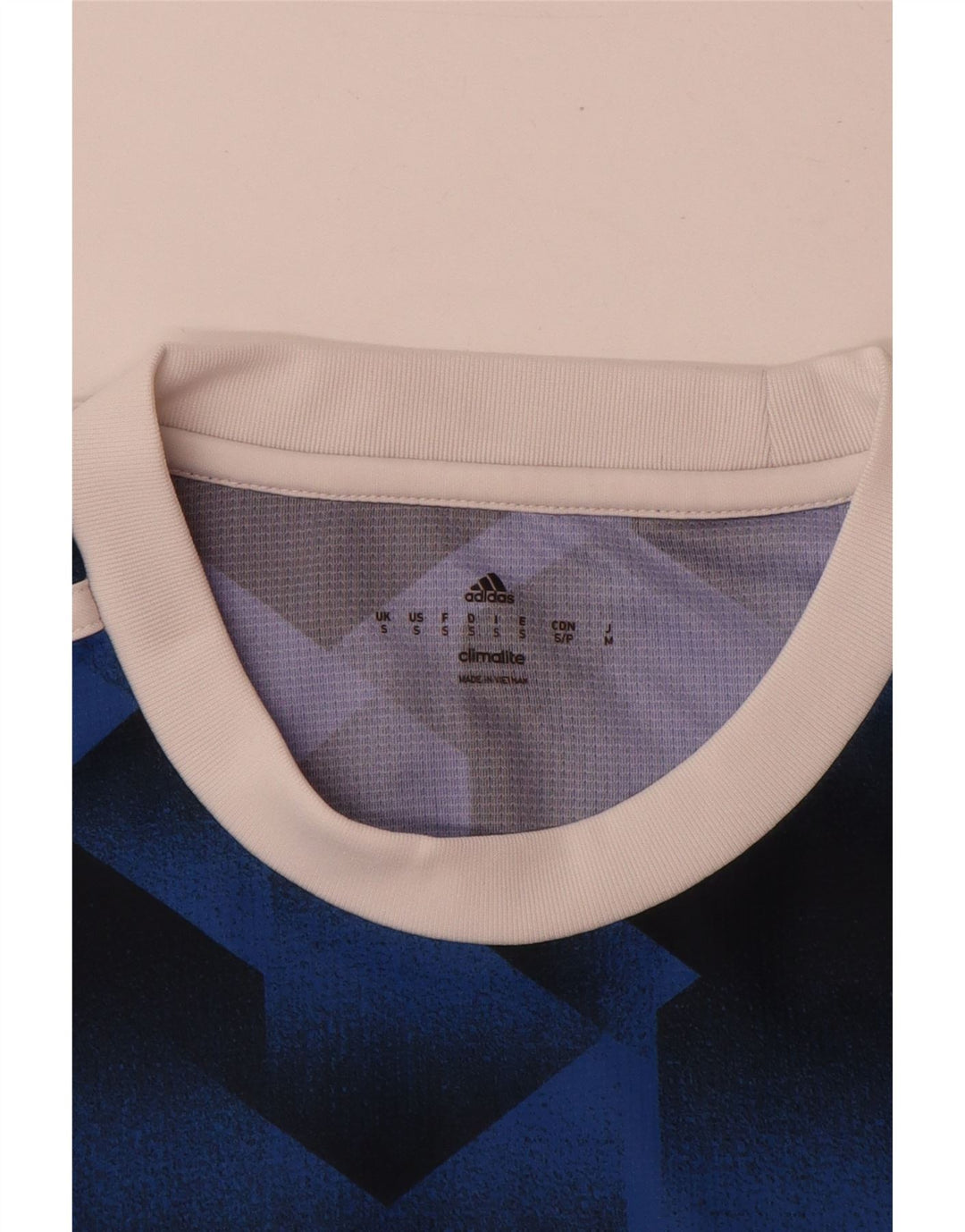 Adidas Herre Climalite grafisk T-shirt top lille blå geometrisk polyester