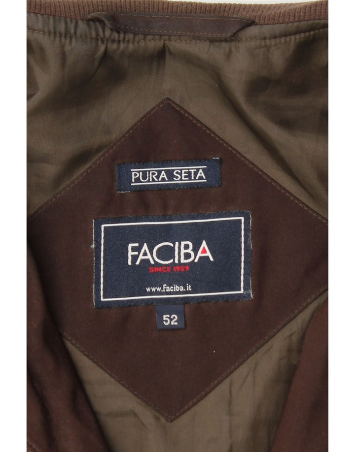 Faciba Bomberjakke til mænd IT 52 XL Brun Silke