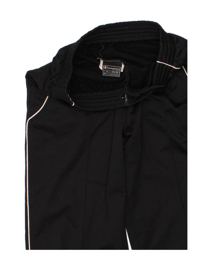 CHAMPION Boys Tracksuit Trousers 13-14 Years  Black Polyester Vintage Champion and Second-Hand Champion from Messina Hembry 