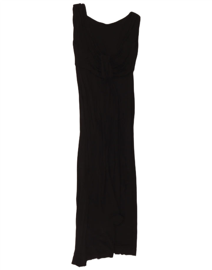 French Connection Dame ærmeløs Maxi Dress UK 10 Small Black Viscose