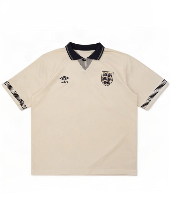 Umbro Herre England 1990-1992 Fodboldtrøje Medium Hvid