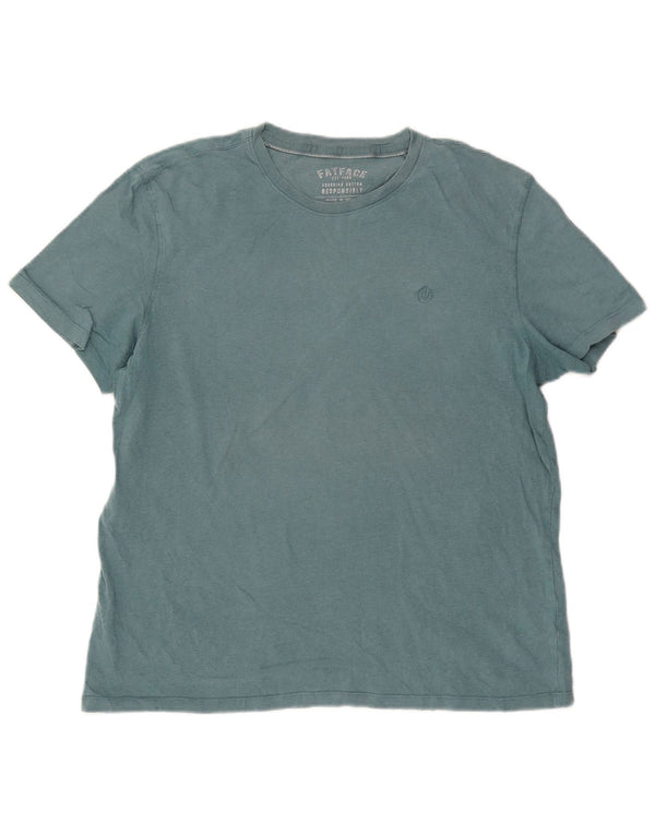Fat Face Herre T-Shirt Top XL Blå Bomuld