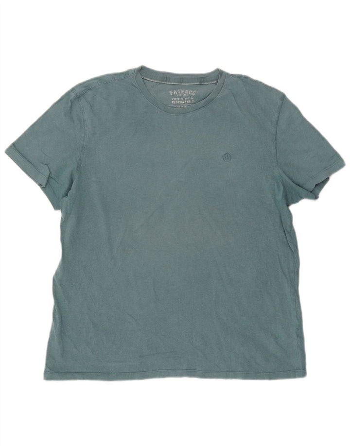 Fat Face Herre T-Shirt Top XL Blå Bomuld