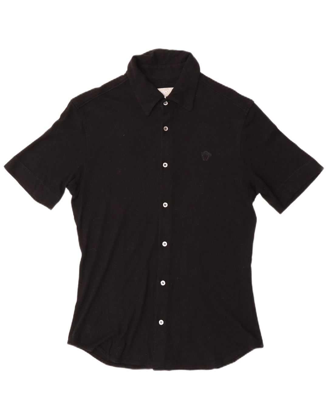 Versace kortærmet skjorte til kvinder UK 14 Large Black