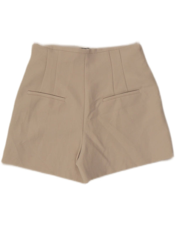 Zara Womens Pegged Hot Pants Medium W28 Beige Polyester