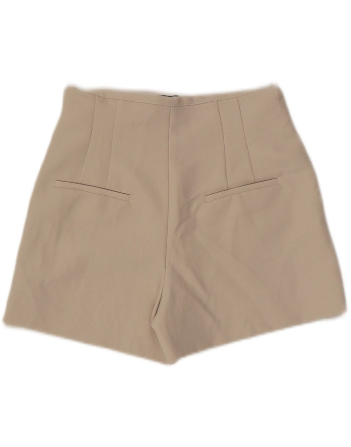 Zara Womens Pegged Hot Pants Medium W28 Beige Polyester