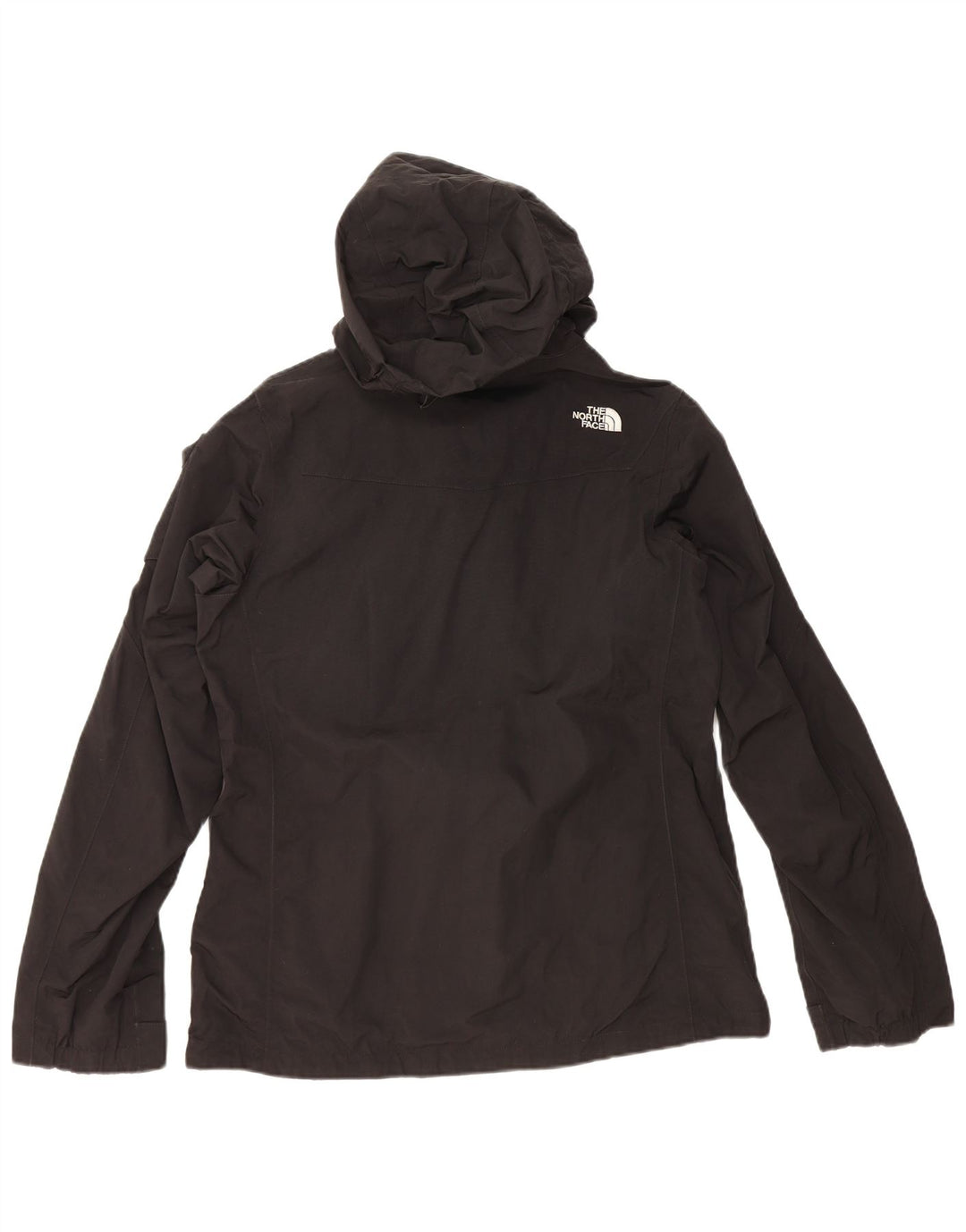 THE NORTH FACE Dame Hyvent Hooded Windbreaker Jacket UK 14 Medium Black